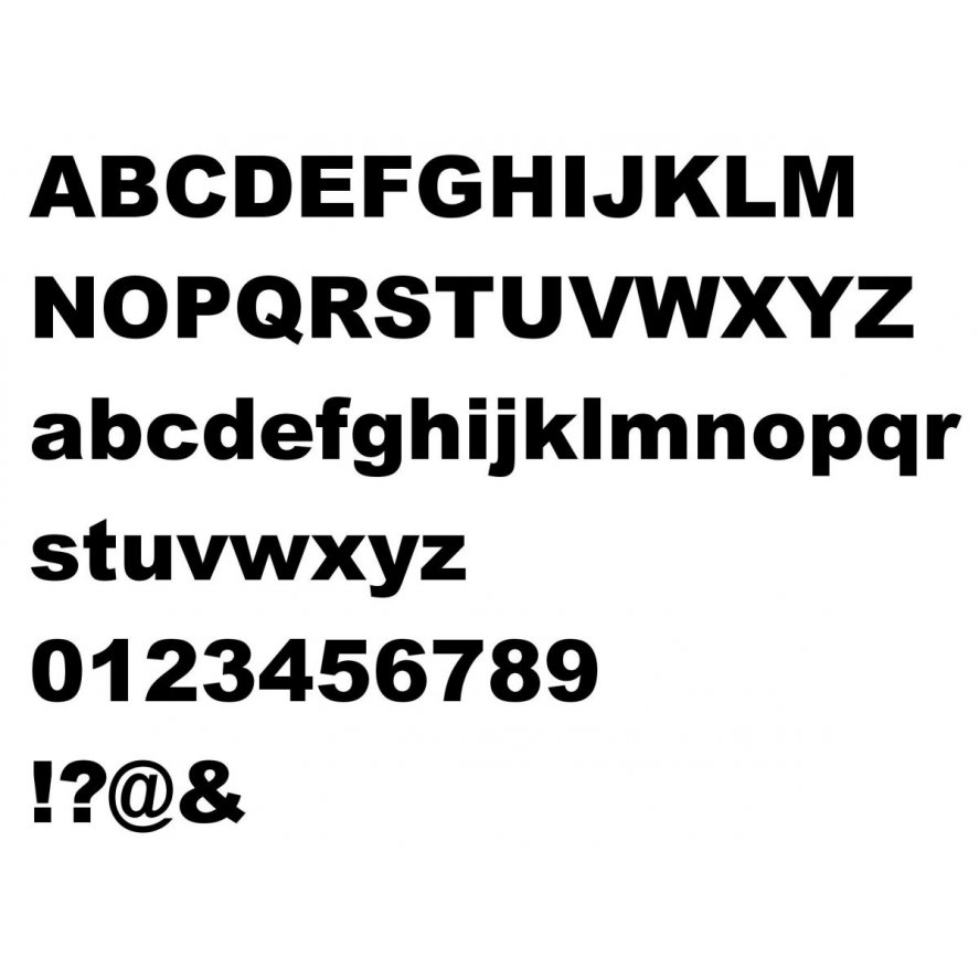 Letra Spruce ARIAL PRETO