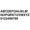 Letra oca em PVC branco ARIAL BOLD