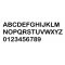 Letra oca em PVC branco ARIAL ROUNDED