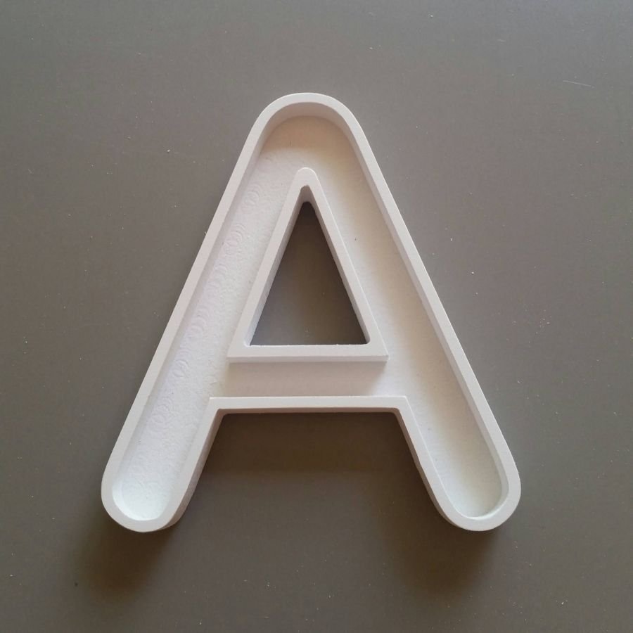 Letra oca em PVC branco ARIAL ROUNDED