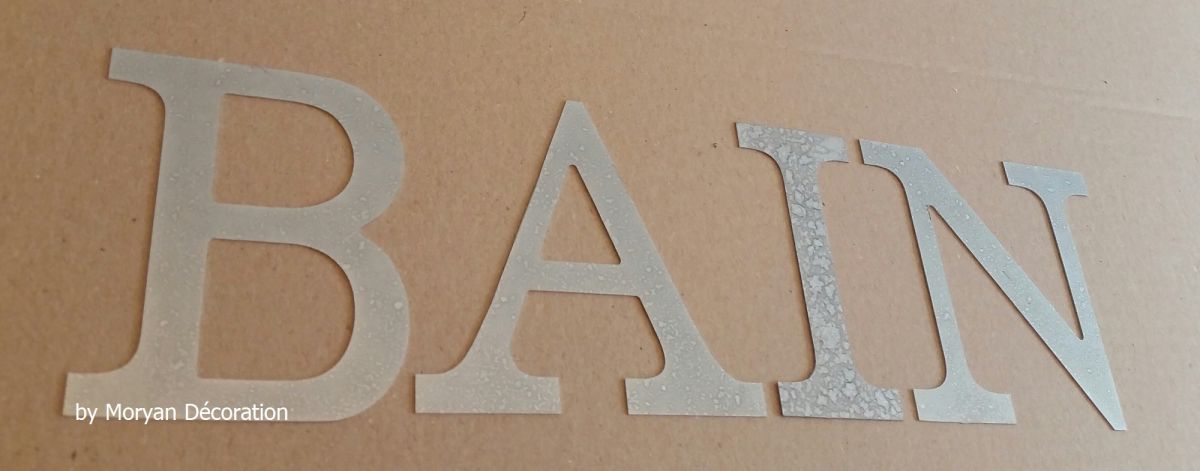 Letra decorativa de zinco BAIN 20 cm