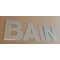 Letra decorativa de zinco BAIN 10 cm
