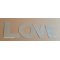 Carta decorativa de zinco LOVE 20 cm