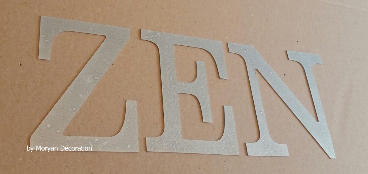 ZEN letra de zinco decorativa 10 cm