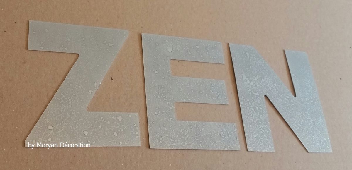 ZEN letra de zinco decorativa 10 cm