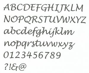 Espelho decorativo de carta de parede LUCIDA HANDWRITING