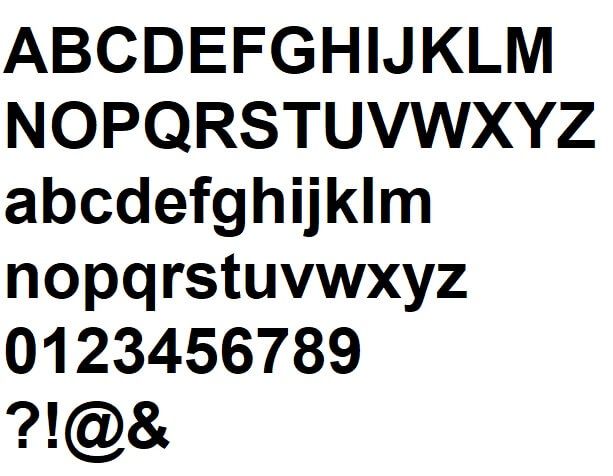 ARIAL STD assinar carta