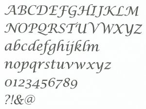 Letra de zinco LUCIDA CALLIGRAPHY