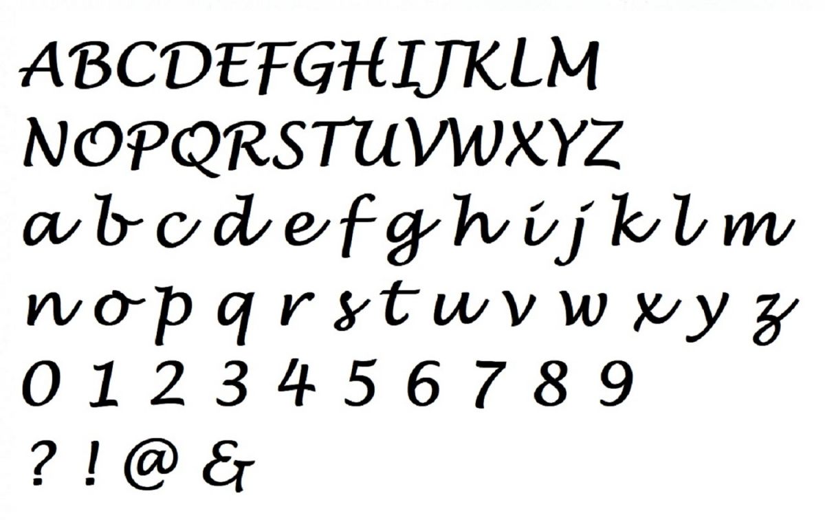 Carta MDF cru para pintar modelo LUCIDA HANDWRITING