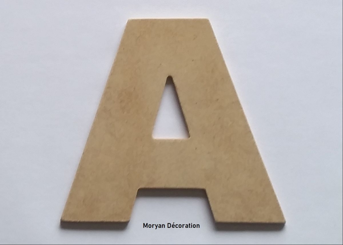 Carta MDF em bruto para pintar modelo ARIAL PRETO