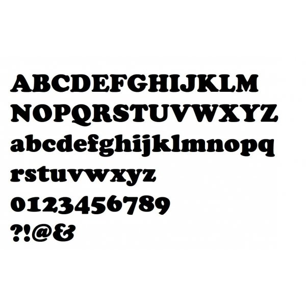 Carta em metal escovado COOPER BLACK