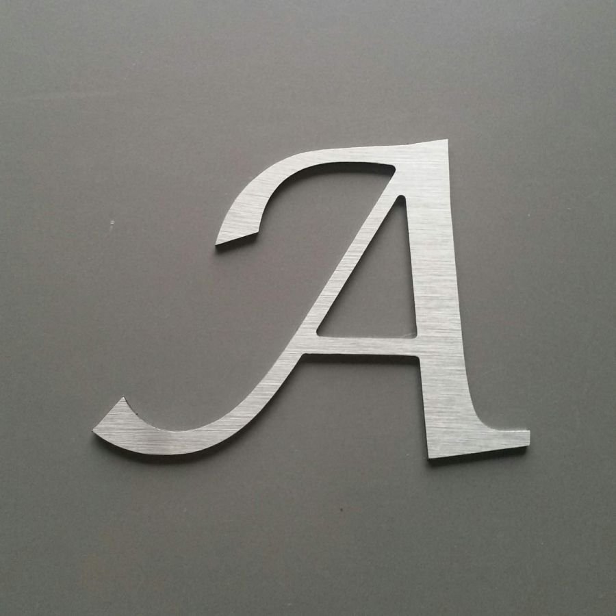 Letra em metal escovado LUCIDA CALLIGRAPHY