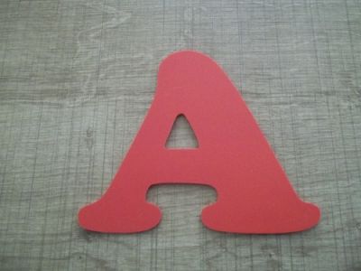 Letra plástica PVC cor COOPER BLACK