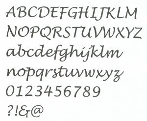 Letra plástica PVC LUCIDA HANDWRITING