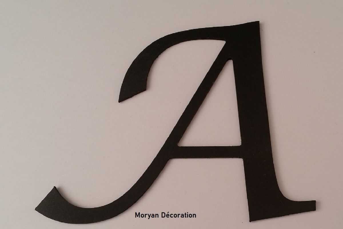 Letra plástica PVC preto LUCIDA CALLIGRAPHY