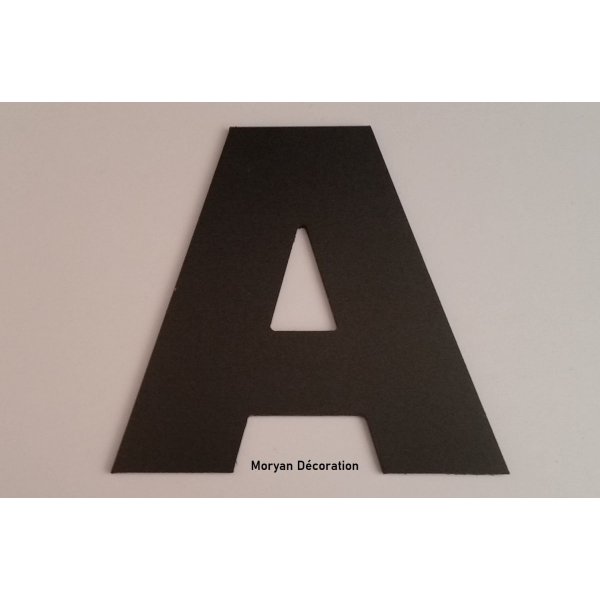 Letra plástica PVC preto ARIAL PRETO
