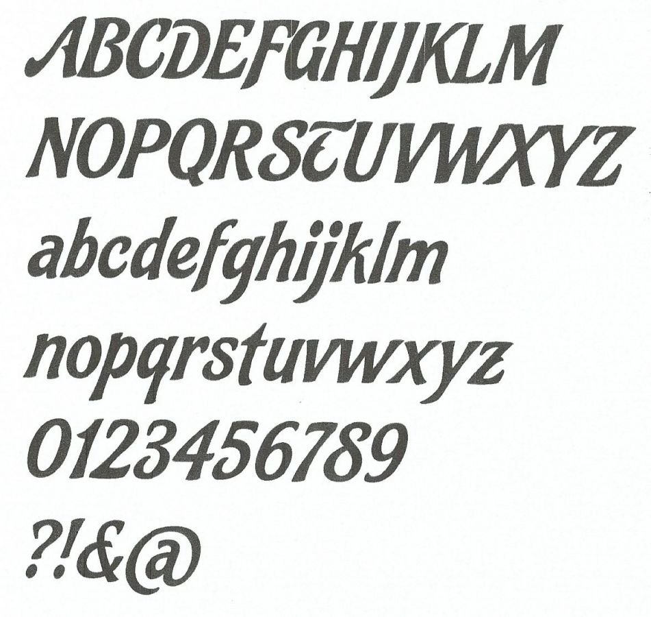 Letra plástica PVC preto FELIPE