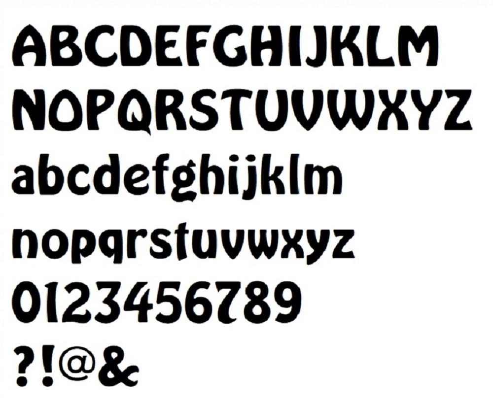Letra plástica PVC preto HARLEQUIN