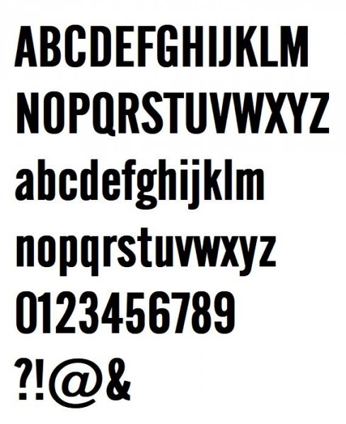 Letra plástica PVC preto BATON