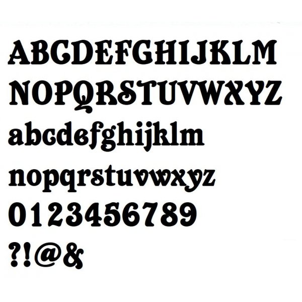 Letra plástica PVC preto BELSHAW