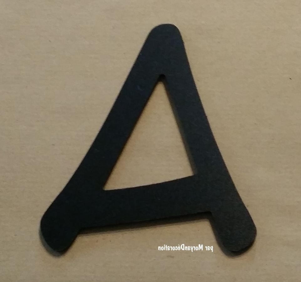 Letra plástica PVC preto ANIME ACE