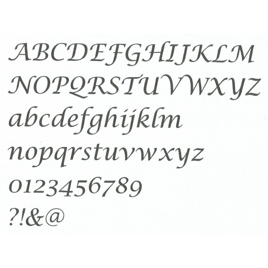 Carta de poliestireno LUCIDA CALLIGRAPHY