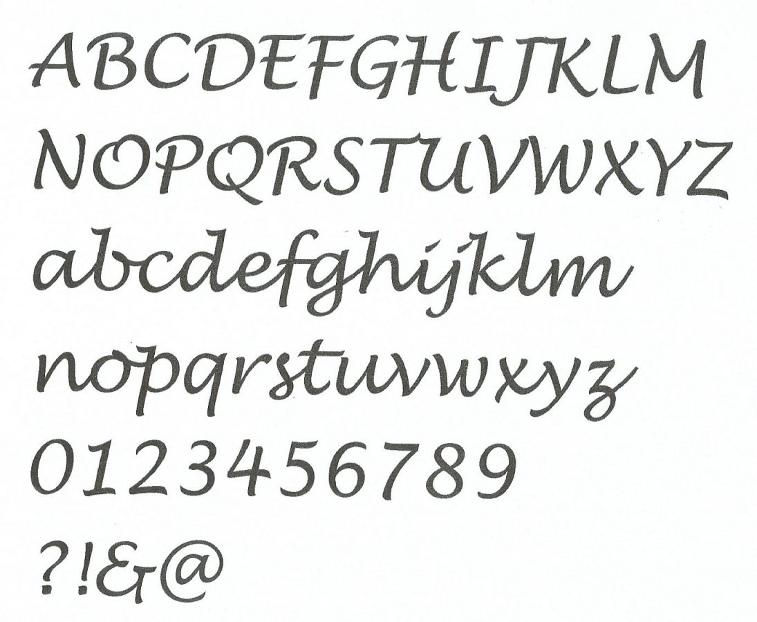 Carta de poliestireno LUCIDA HANDWWRITING