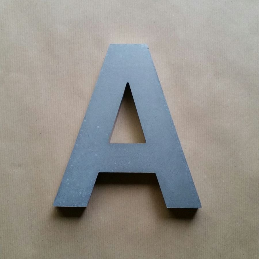 Carta em relevo 3D em zinco ARIAL