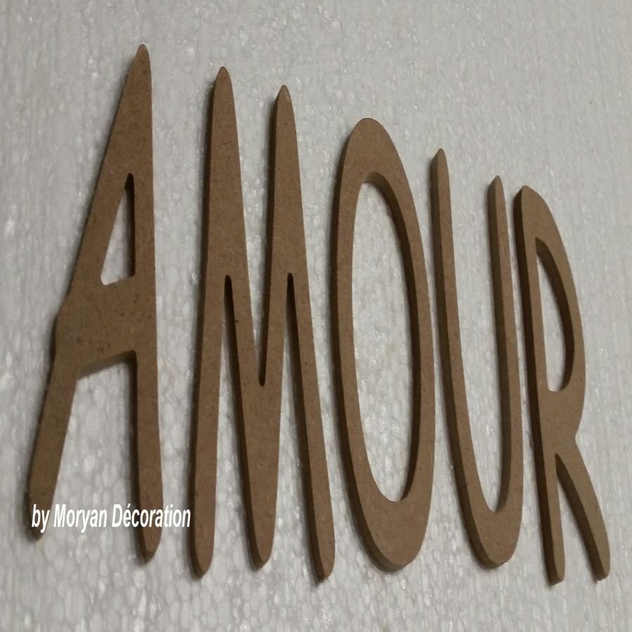 Carta decorativa de madeira AMOR