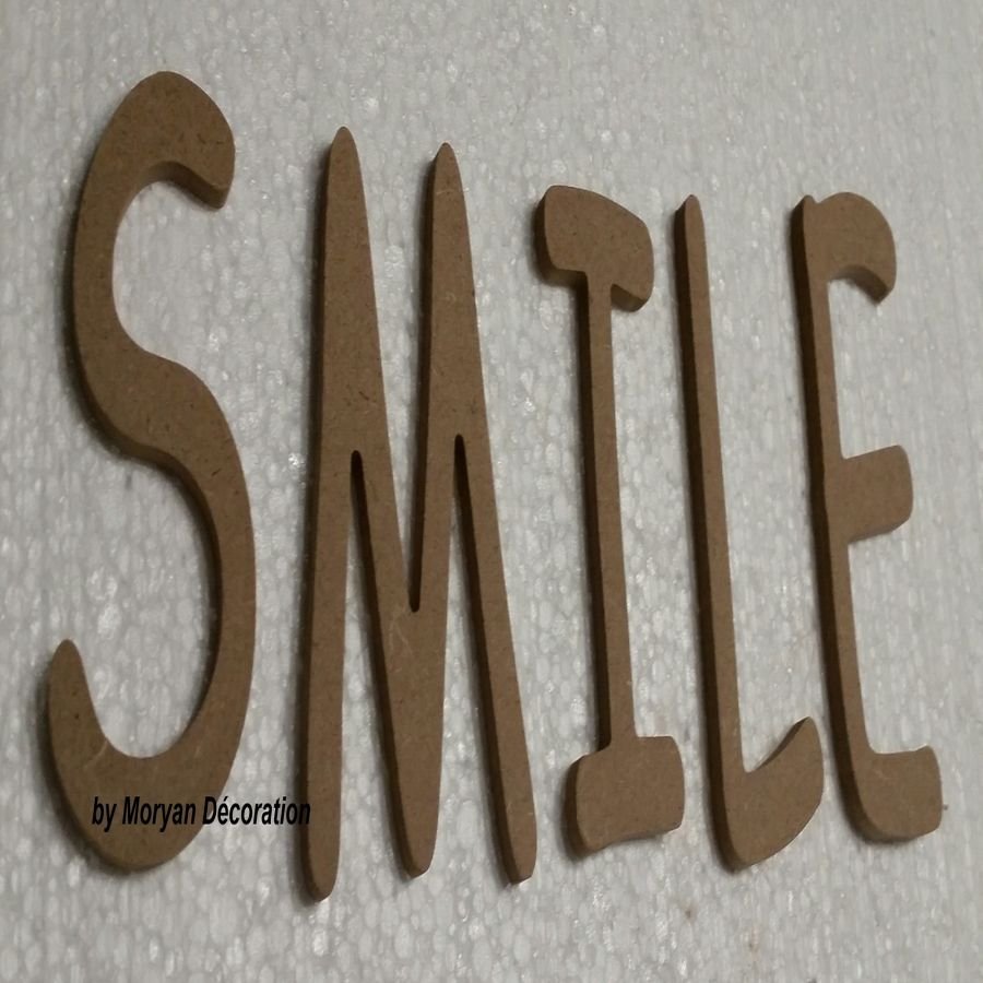 Carta decorativa de madeira SMILE