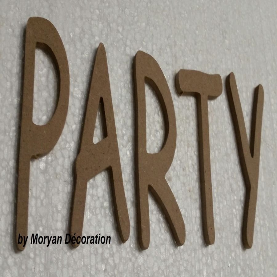 Carta decorativa de madeira PARTY