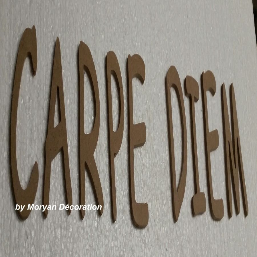 Carta decorativa em madeira CARPE DIEM