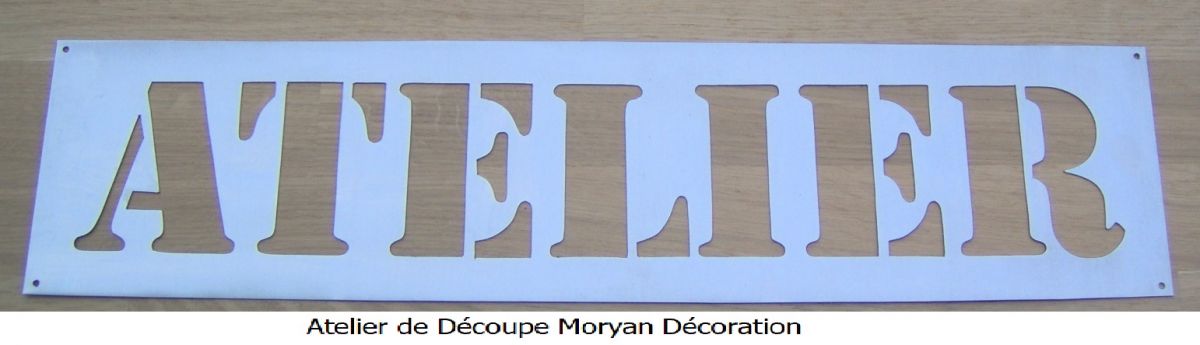 Stencil, letra metálica de zinco ATELIER