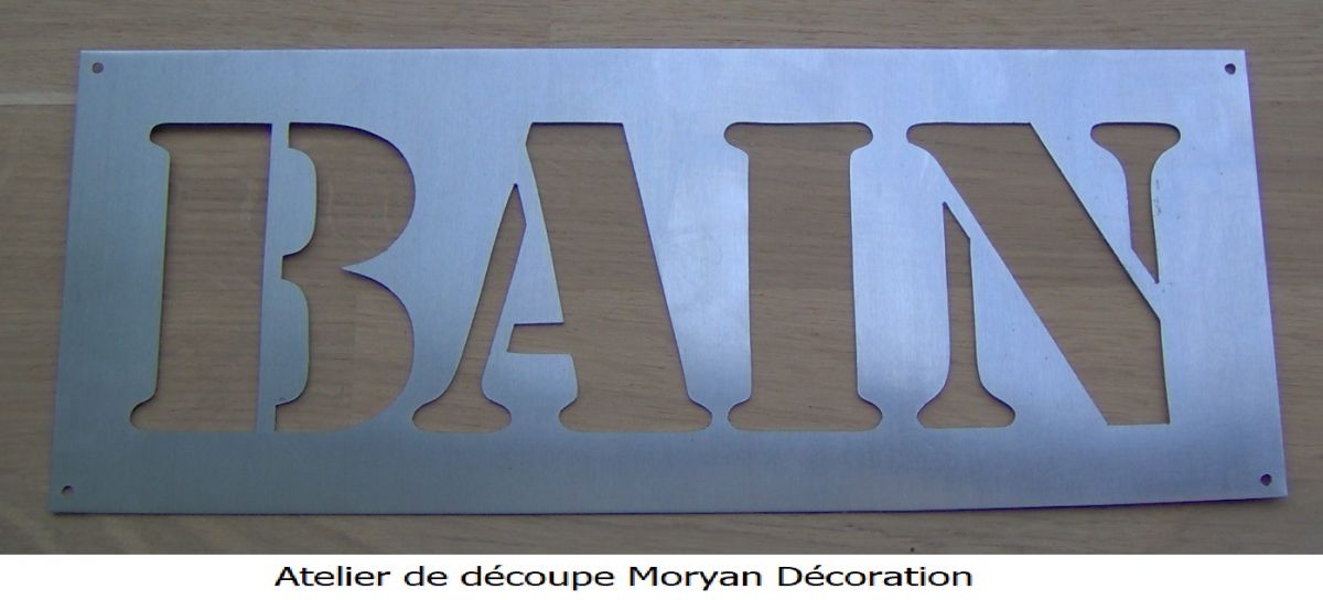 Deco stencil, letra metálica de zinco BANHO DE ZINCO