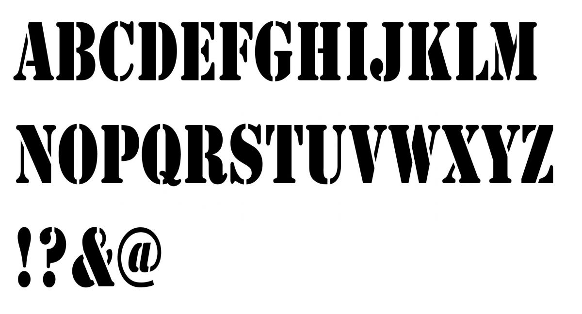 Carta Stencil ARMY CONDENSED