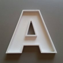 Letra oca em PVC branco ARIAL PRETO
