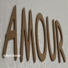 Carta decorativa de madeira AMOR
