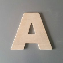 Carta em madeira bruta a ser pintada modelo ARIAL PRETO