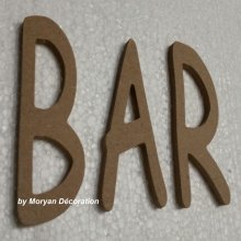 Carta decorativa em madeira BAR