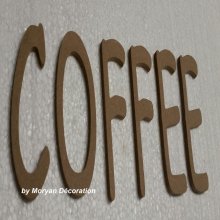 Carta decorativa de madeira COFFEE