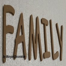 Carta decorativa de madeira FAMÍLIA