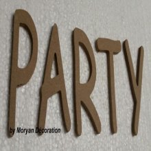 Carta decorativa de madeira PARTY