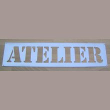 Stencil, letra metálica de zinco ATELIER