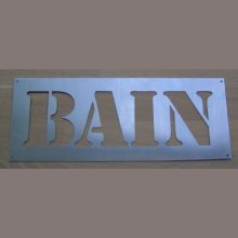 Deco stencil, letra metálica de zinco BANHO DE ZINCO