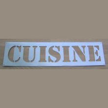 Stencil, letra de metal zinco KITCHEN
