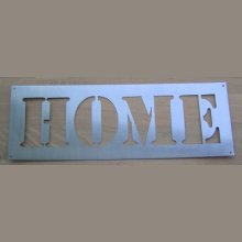 Estêncil decorativo, letra metálica HOME