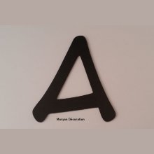 Letra plástica PVC preto ANIME ACE