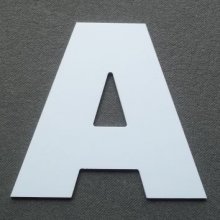 Letra plástica PVC ARIAL PRETO
