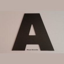 Letra plástica PVC preto ARIAL PRETO