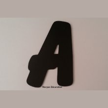 Letra plástica PVC preto BALÃO